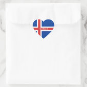 Vlag van IJsland Hart Sticker (Tas)