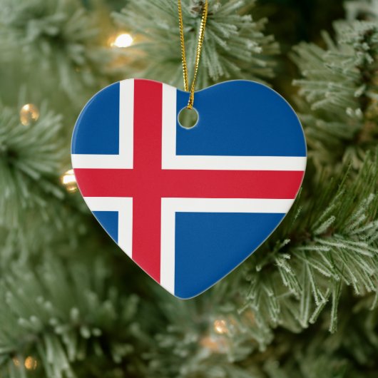 Vlag van IJsland Keramisch Ornament (Boom)