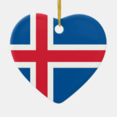Vlag van IJsland Keramisch Ornament (Voorkant)