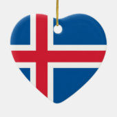 Vlag van IJsland Keramisch Ornament (Achterkant)
