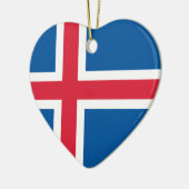 Vlag van IJsland Keramisch Ornament (Links)