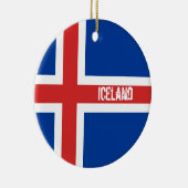 Vlag van IJsland Keramisch Ornament (Rechts)