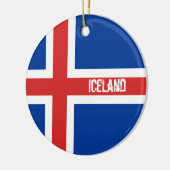 Vlag van IJsland Keramisch Ornament (Links)