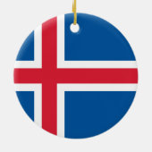 Vlag van IJsland Keramisch Ornament (Achterkant)