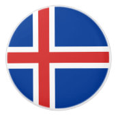Vlag van IJsland keramische Knob Keramische Knop (Voorkant)