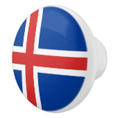 Vlag van IJsland keramische Knob Keramische Knop (Rechts)