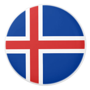 Vlag van IJsland keramische Knob Knop