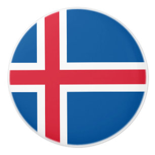 Vlag van IJsland Keramische Knop