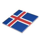 Vlag van IJsland keramische tegels Tegeltje (Zijkant)