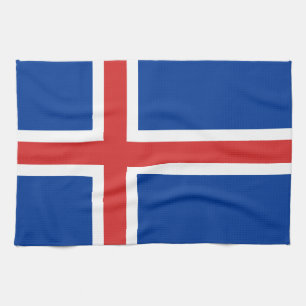 Vlag van IJsland Kitchen Towel Theedoek