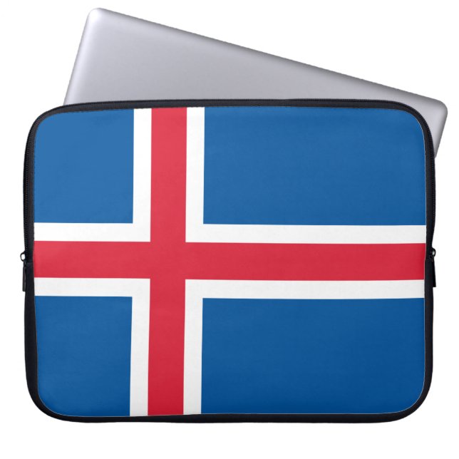 Vlag van IJsland Laptop Sleeve (Voorkant)