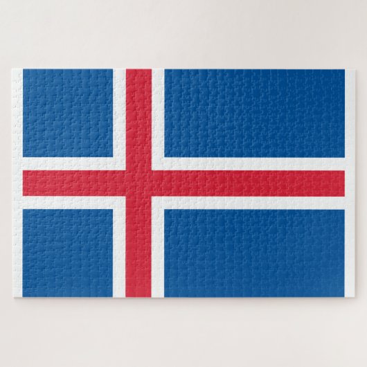Vlag van IJsland Legpuzzel (Horizontaal)