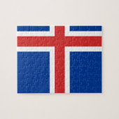 Vlag van IJsland Legpuzzel (Horizontaal)