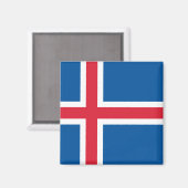 Vlag van IJsland Magneet (Voorkant / Achterkant)