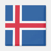 Vlag van IJsland Magneet (Voorkant)