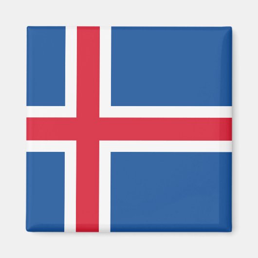 Vlag van IJsland Magneet (Voorkant)