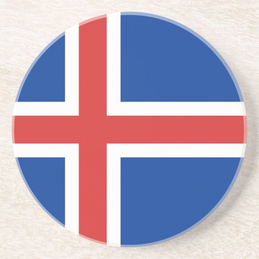 Vlag van IJsland Onderzetter (Voorkant)
