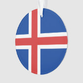 Vlag van IJsland Ornament (voorkant)