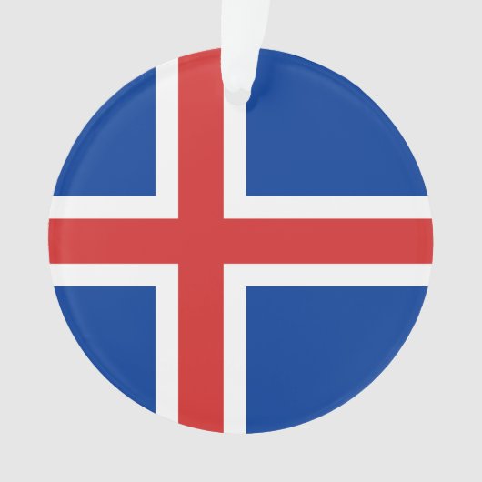 Vlag van IJsland Ornament (voorkant)