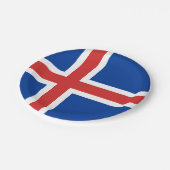 Vlag van IJsland Papieren Borden Bordje (Gekanteld)