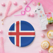 Vlag van IJsland Papieren Borden Papieren Bordje (Feest)