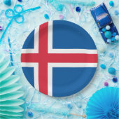 Vlag van IJsland Papieren Bordje (Feest)