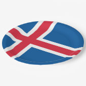 Vlag van IJsland Papieren Bordje (Gekanteld)