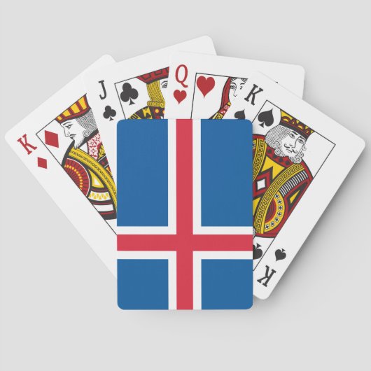Vlag van IJsland Pokerkaarten (Achterkant)