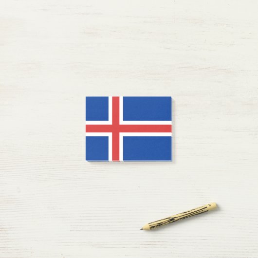 Vlag van IJsland Post-it® notes (Op bureau)