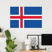 Vlag van IJsland Poster (Thuiskantoor)
