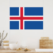 Vlag van IJsland Poster (Keuken)