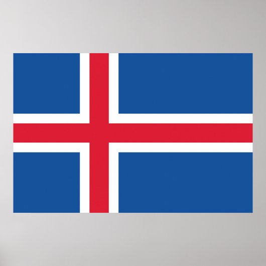 Vlag van IJsland Poster (Voorkant)