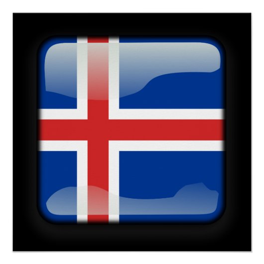Vlag van IJsland Poster (Voorkant)