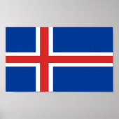 Vlag van IJsland Poster (Voorkant)