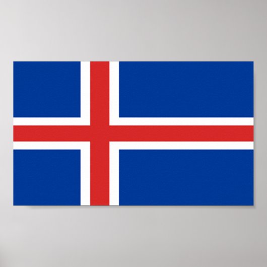 Vlag van IJsland Poster (Voorkant)