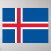 Vlag van IJsland Poster (Voorkant)