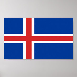 Vlag van IJsland Poster