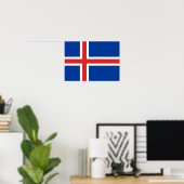 Vlag van IJsland Poster (Thuiskantoor)