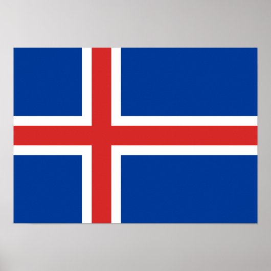 Vlag van IJsland Poster (Voorkant)