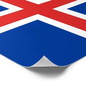Vlag van IJsland Poster (Hoek)