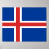Vlag van IJsland Poster (Voorkant)