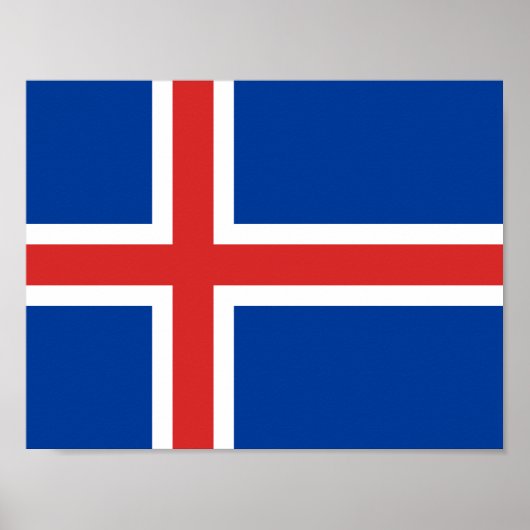 Vlag van IJsland Poster (Voorkant)