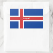 Vlag van IJsland Rechthoekige Sticker (Tas)