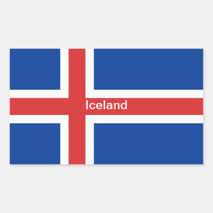 Vlag van IJsland Rechthoekige Sticker
