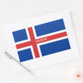 Vlag van IJsland Rechthoekige Sticker (Envelop)