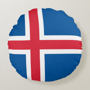 Vlag van IJsland Rond Kussen