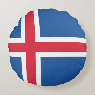 Vlag van IJsland Rond Kussen