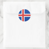 Vlag van IJsland Ronde Sticker (Tas)