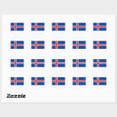 Vlag van IJsland Ronde Sticker (Vel)