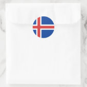 Vlag van IJsland Ronde Sticker (Tas)